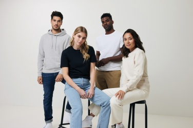 Logo trade corporate gifts image of: Iqoniq Torres recycled cotton hoodie undyed